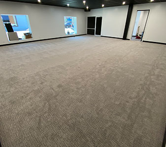 Commercial carpet installation